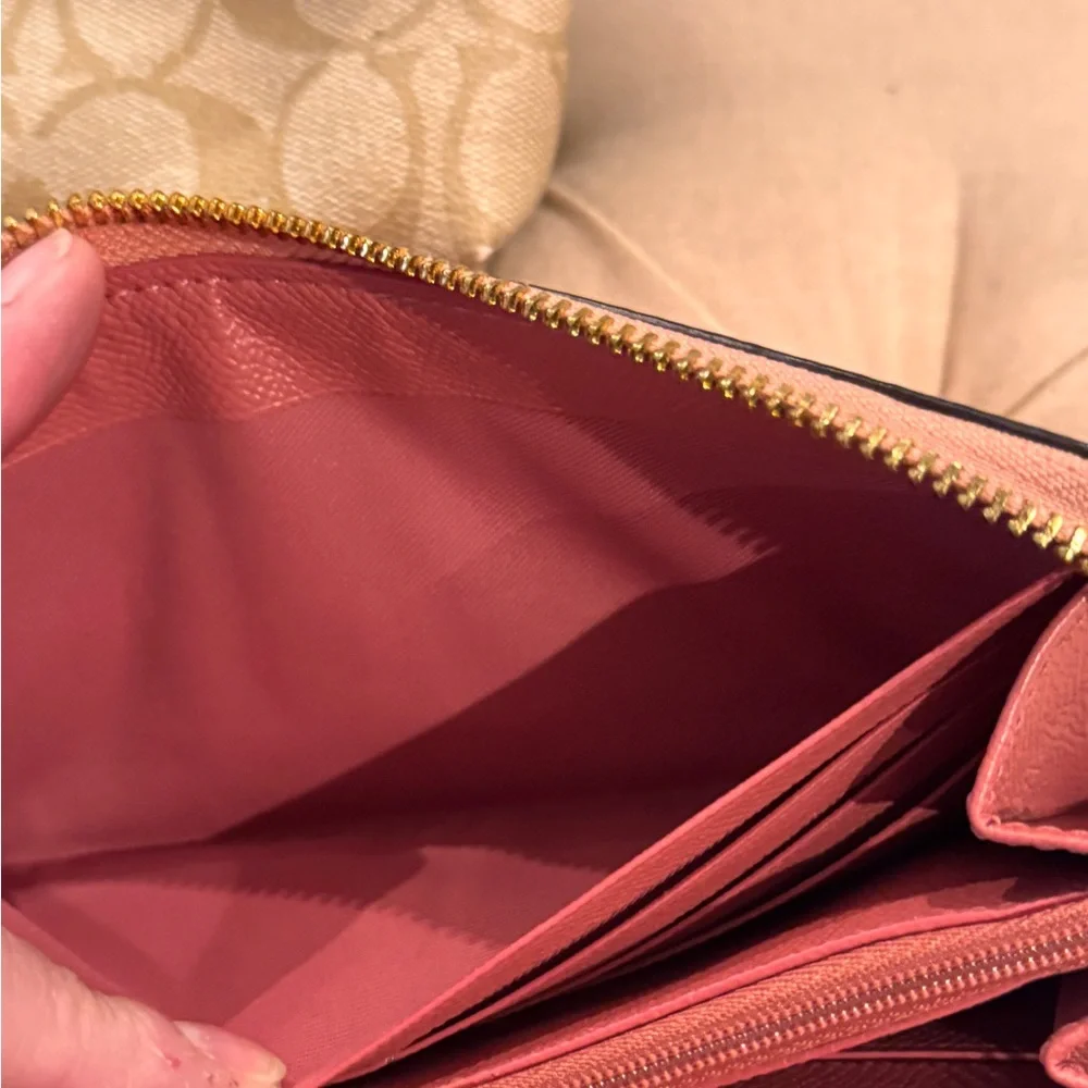 EUC Coach Tan and Pink Signature Bag and Wallet Bundle - Picture 5 of 7